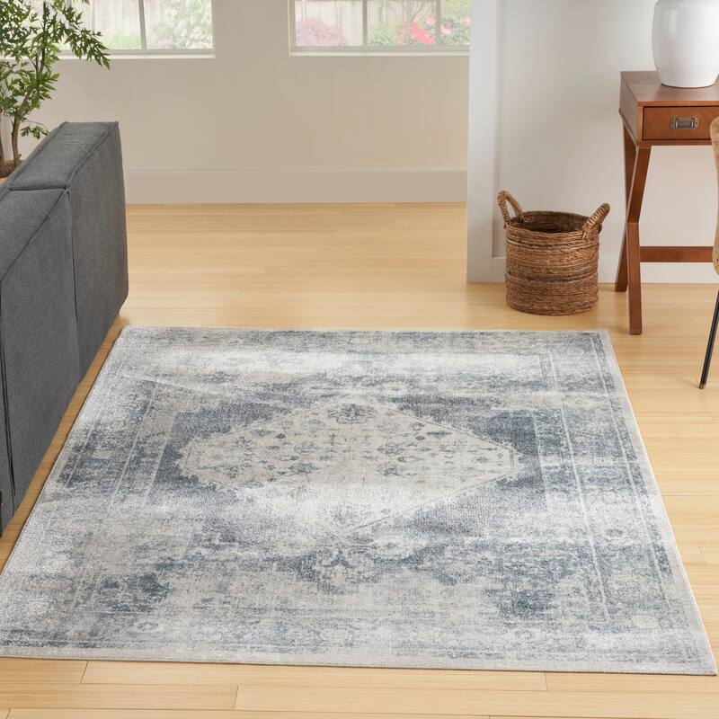 Nourison Astra Machine Washable Distressed Area Rug