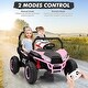preview thumbnail 2 of 23, 24V Ride On Car Utv 2 Seater, Off-Road Kids Electric Vehicles with Metal Frame, 20 Inch Wide Seat Pink