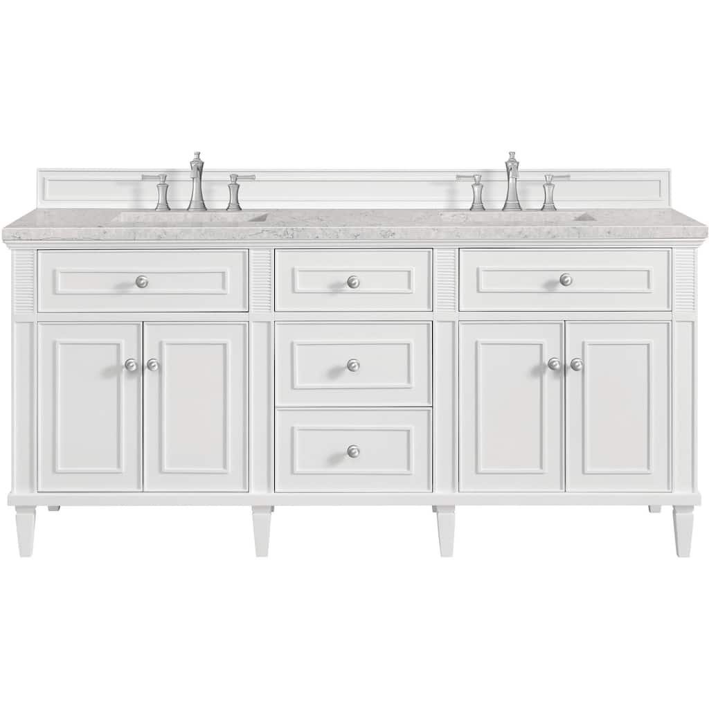 James Martin Vanities 424-V72-FEJP Lorelai 72" Free Standing Double
