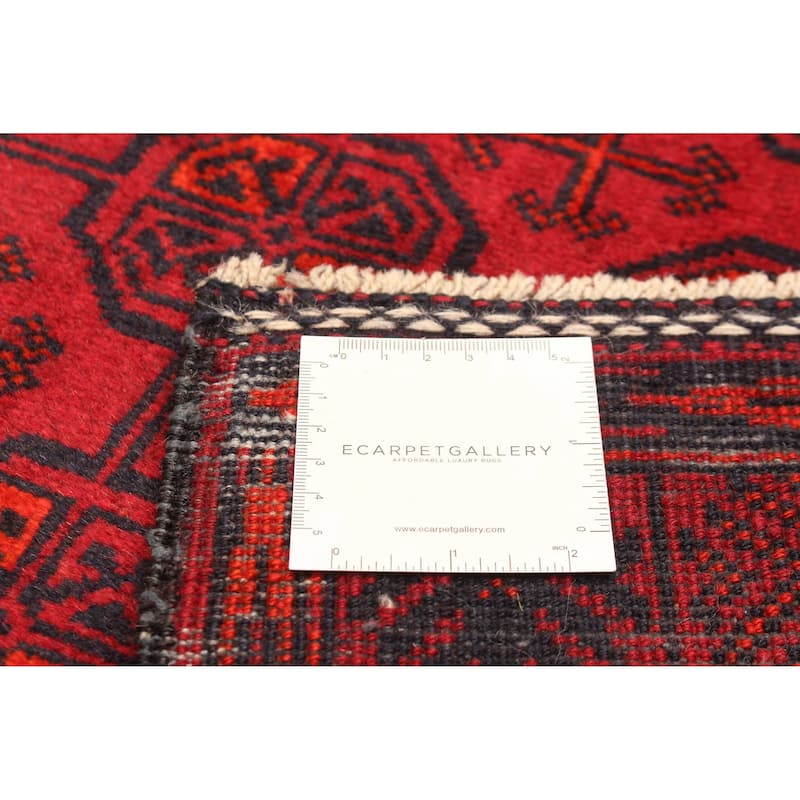 ECARPETGALLERY Hand-knotted Teimani Red Wool Rug - 3'5 x 6'6