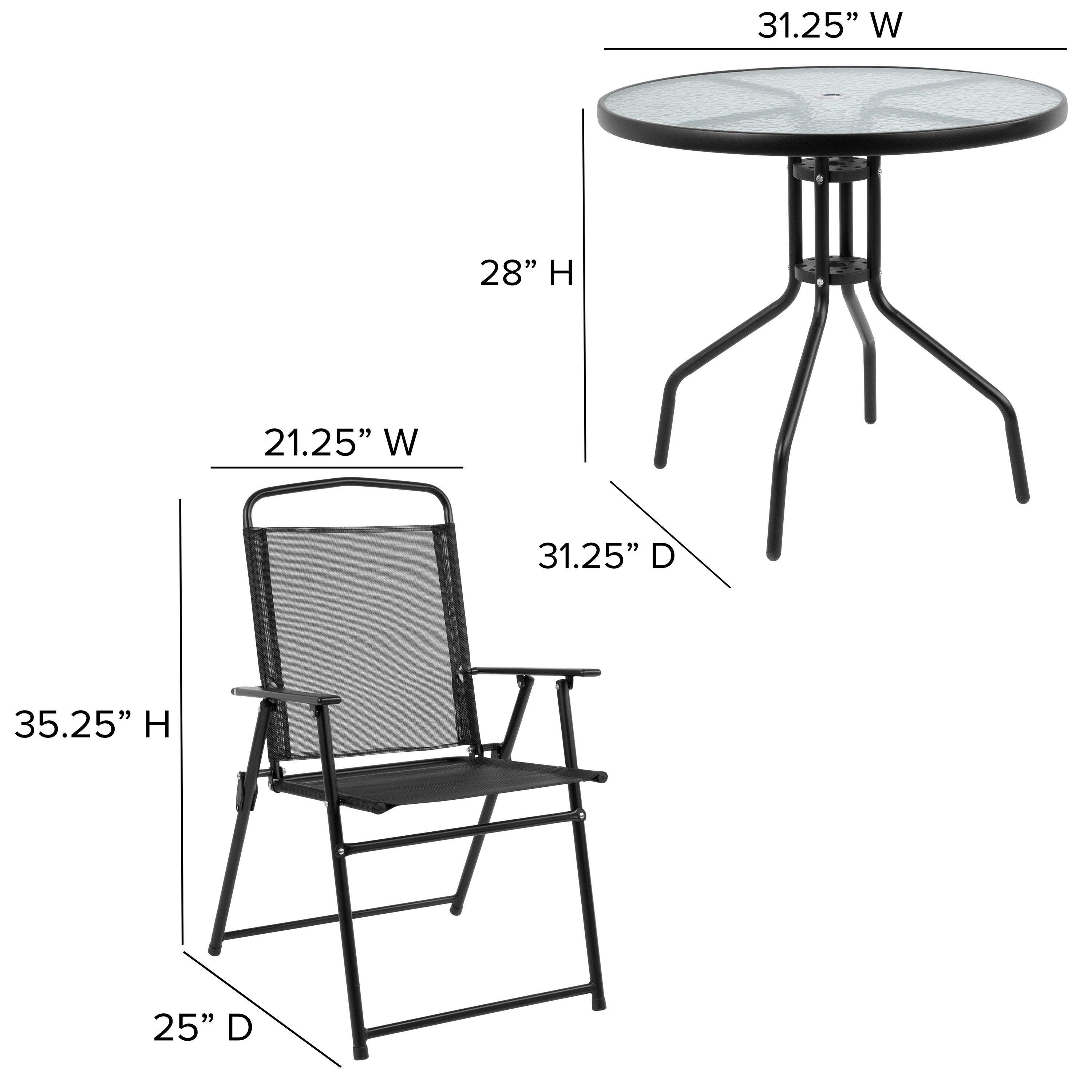 Shop Black Friday Deals On Nantucket 6 Piece Patio Garden Set With Table Umbrella And 4 Folding Chairs Overstock 22520030 Brown