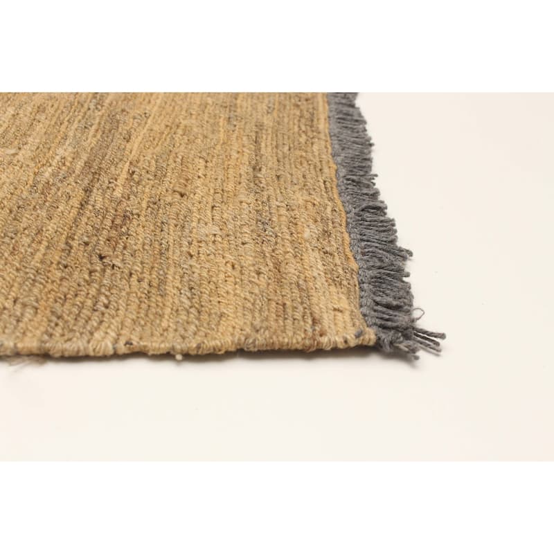 ECARPETGALLERY Flat-Weave Natural Tan Wool Tapestry Kilim - 5'7 x 7'7