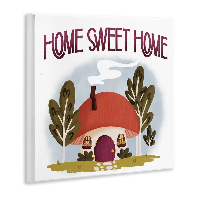 Stupell Sweet Home Mushroom Cottage Wall Plaque Art Design By Sarah Hickman