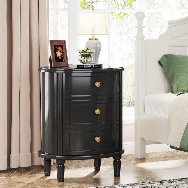 Black white bedside table sales