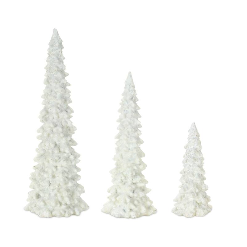 Off-White Tabletop Holiday Tree (Set of 3) - N/A
