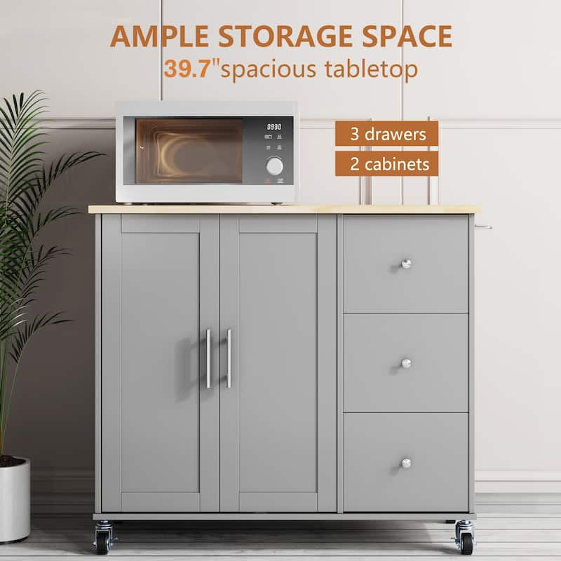Futzca Storage Kitchen Island Cart - N/A