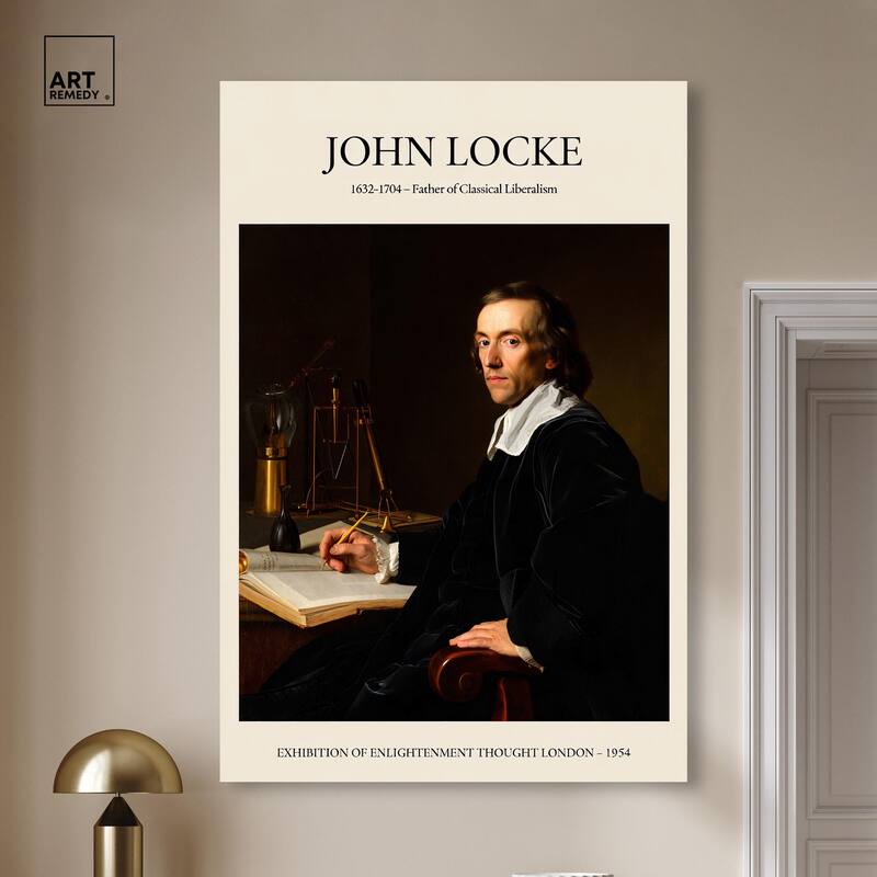 Father of Liberalism Depicted Canvas by Art Remedy, Gallery Wrapped