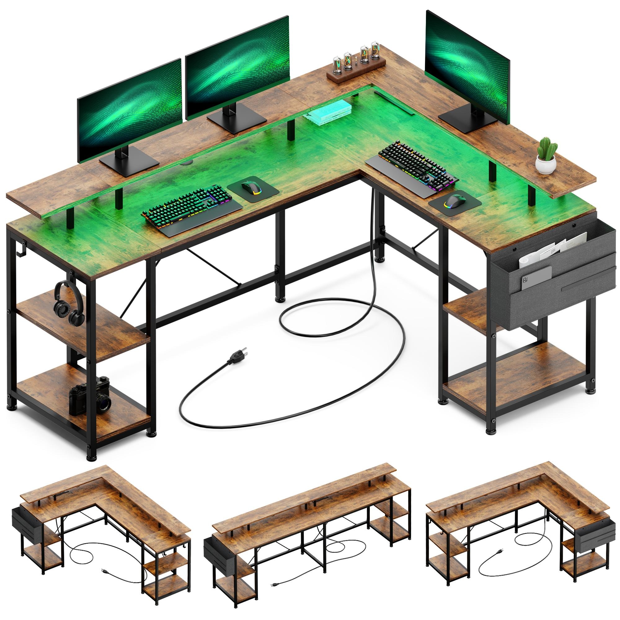 L Shaped Gaming Desk 95