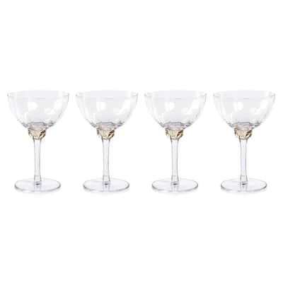 Cambrai Martini / Cocktail Optic Glasses, Set of 4