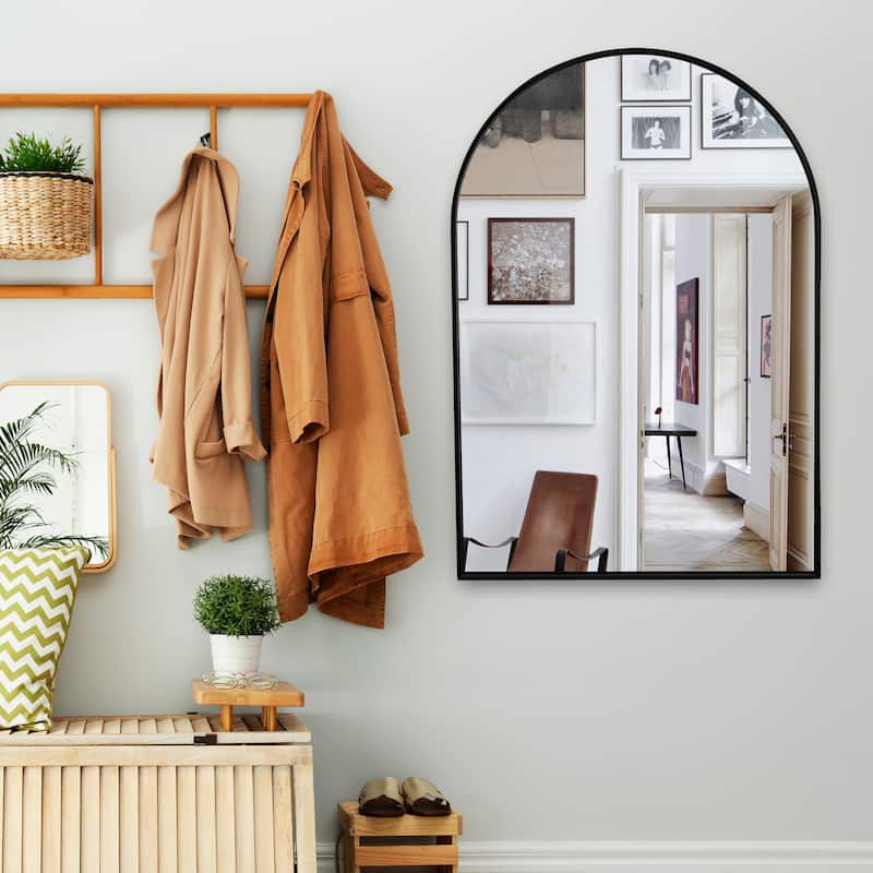 Archie 36 x 24 Inch Arched Wall Mirror for Bedroom, Hanging Mirror for Wall - 36 x 24 Inch