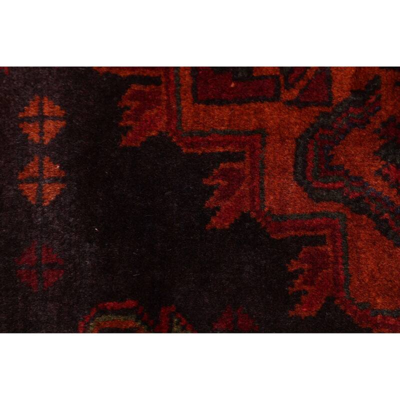 ECARPETGALLERY Hand-knotted Teimani Black, Rust Wool Rug - 4'1 x 6'4