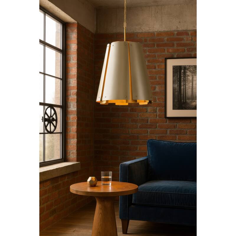 Varaluz Peep Show 6-Light Pendant - Sunwashed Silver/Brushed Sienna