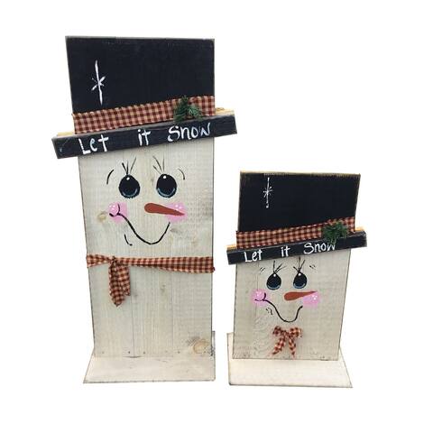 Two-Sided Scarcrow and Jolly Snowman Decoration