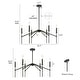 preview thumbnail 4 of 7, Modern 6-Light Black Chandelier Industrial Metal Light Fixture for Dining Room - 32.7 " L × 13.8 " H