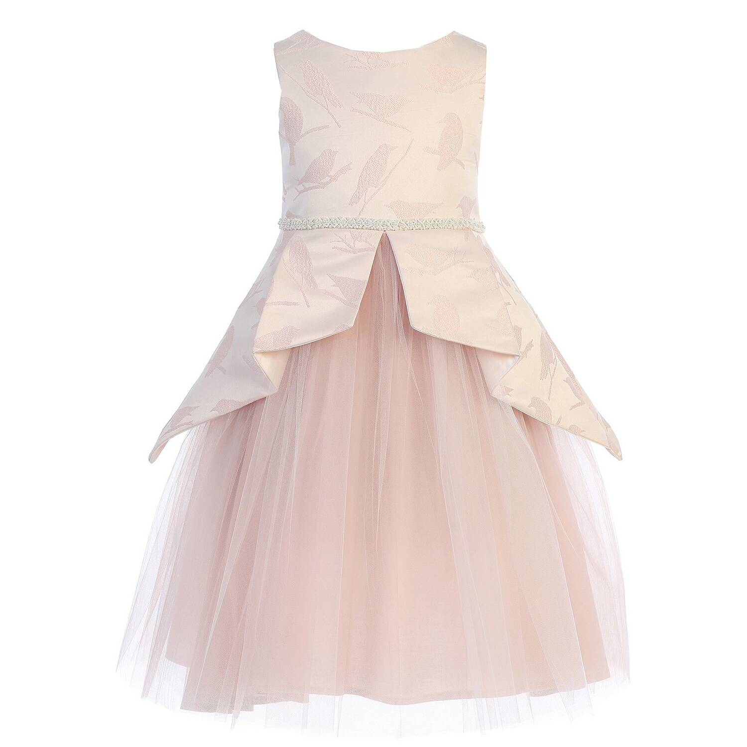blush peplum dress