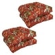 preview thumbnail 9 of 23, 19-inch Rounded Back Indoor/Outdoor Chair Cushions (Set of 4) - 19" x 19"