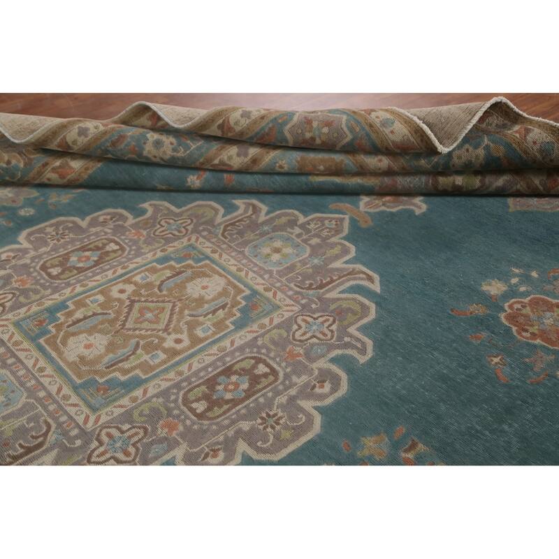 Over-Dyed Tabriz Persian Antique Area Rug Handmade Wool Carpet - 9'11"x 13'1"