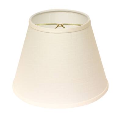 10" White Hardback Empire Linen Lampshade - 10" L x 10" W x 7.5" H