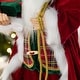 preview thumbnail 29 of 92, Glitzhome 18"H Faux Fur Christmas Santa Figurines with Porcelain Face