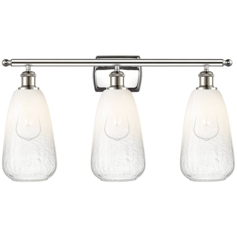Innovations Lighting Endless Possibilities Ballston - Brookhaven Almond - 3 Light 26" Bath Vanity Light - Polished Nickel/Opal