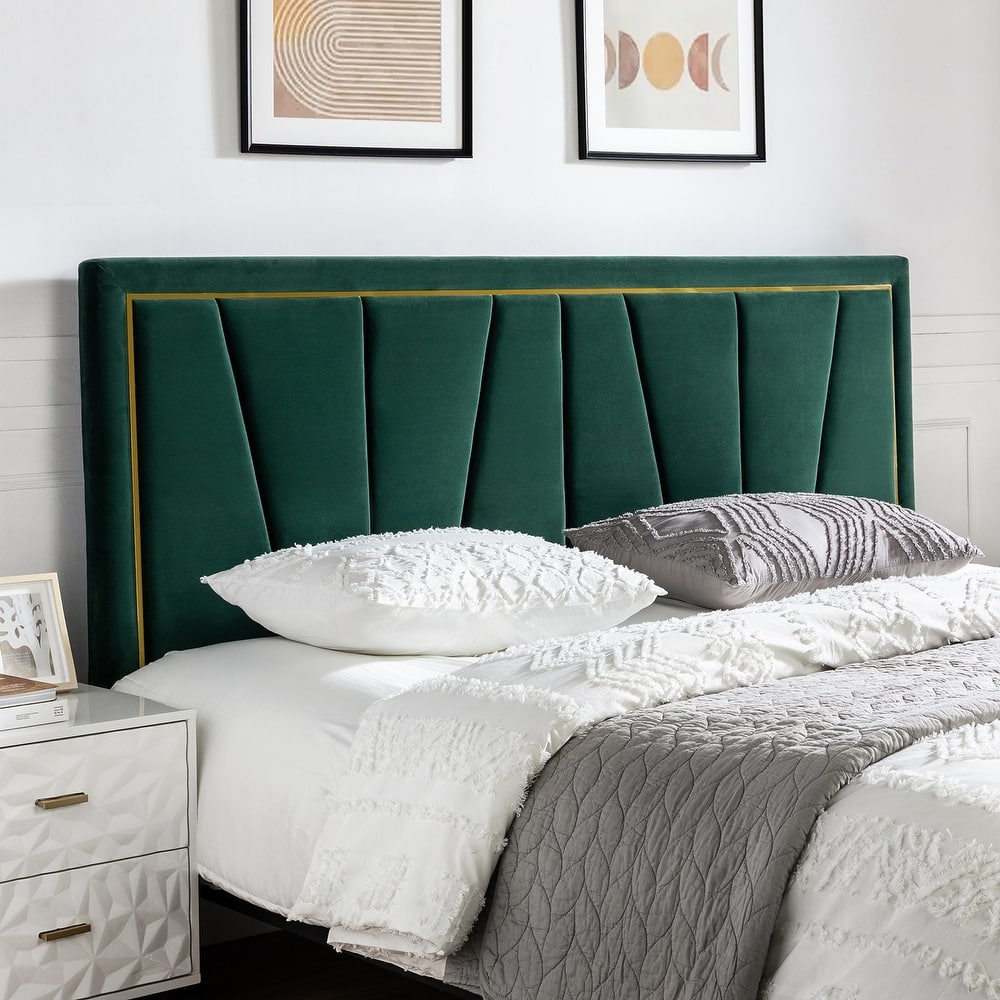 Eberhard Upholstered Tufted Contemporary Adjustable Wall-Mounted Headboard By HULALA HOME