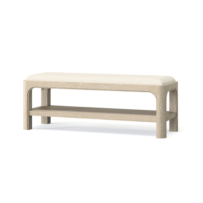 Solano 49-inch Bedroom Bed End Bench Weathered Mango
