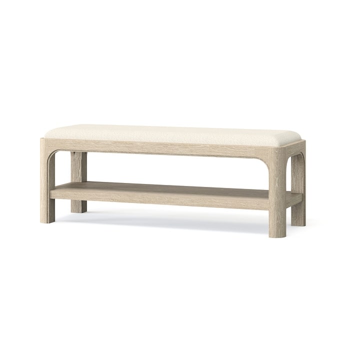 Solano 49-inch Bedroom Bed End Bench Weathered Mango