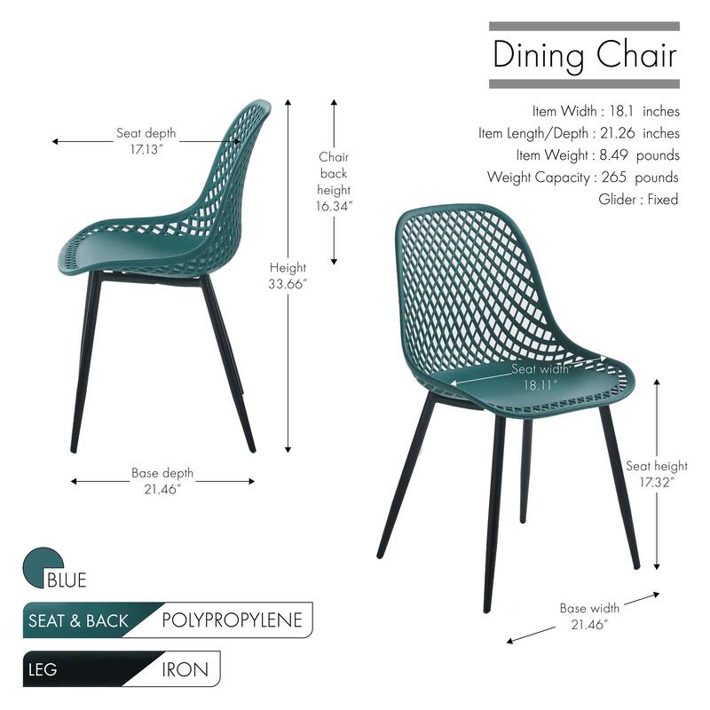 Porthos Home Vita 5-piece Dining Set, 1 Table And 4 Stackable Chairs
