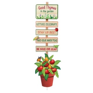 Good Thymes in the Garden Decorative Signs Lawn Stake - 9.75 x 37 x 0. ...