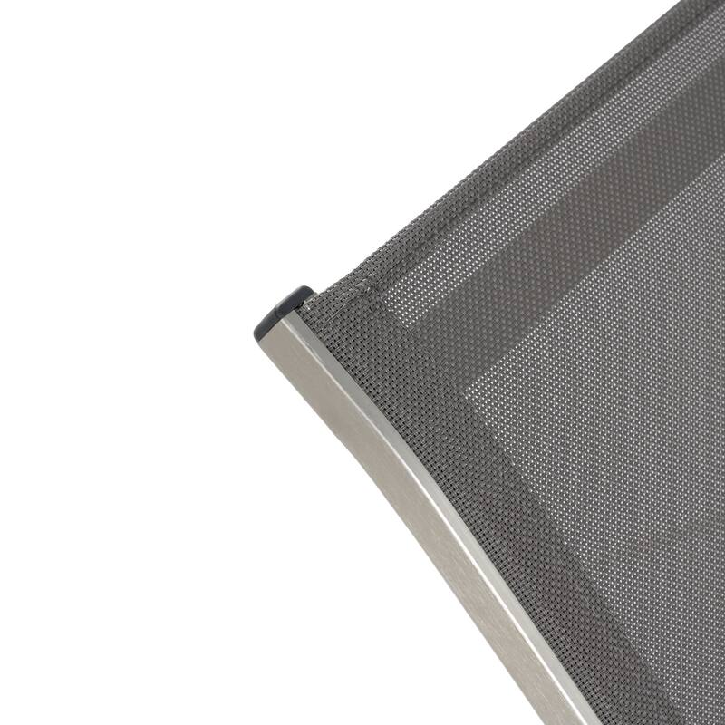 Oxton Outdoor Aluminum Chaise Lounge (Set of 4) by Christopher Knight Home