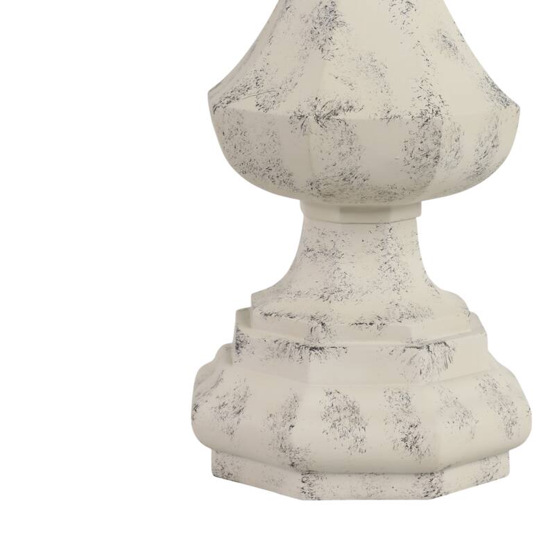 Table Lamp Resin Polyresin Fabric Linen Casual Style for Home Office Bedroom Living Room - 31" White - 20" x 20" x 31"