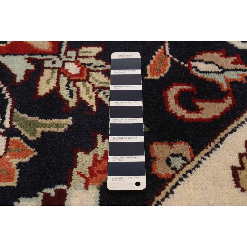 ECARPETGALLERY Hand-knotted Serapi Heritage Dark Navy, Red Wool Rug - 8'10 x 11'8