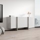 preview thumbnail 10 of 10, Meble Furniture Kinzie 180 Sideboard 71" Wide x 32" High - Matte Two-Tone Modern Buffet Credenza with Cabinet Storage