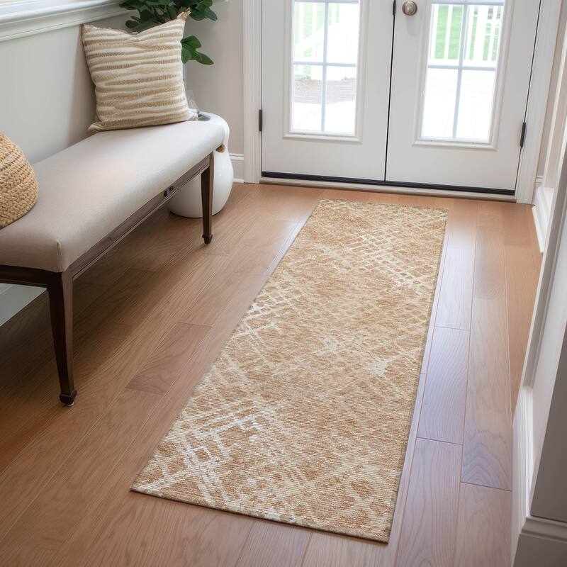 Machine Washable Indoor/ Outdoor Chantille Vintage Trellis Rug