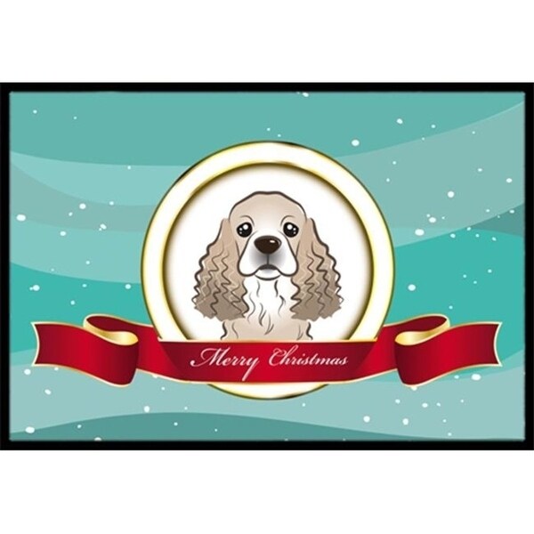 Carolines Treasures BB1526MAT Cocker Spaniel Merry Christmas Indoor & Outdoor Mat 18 x 27 in.