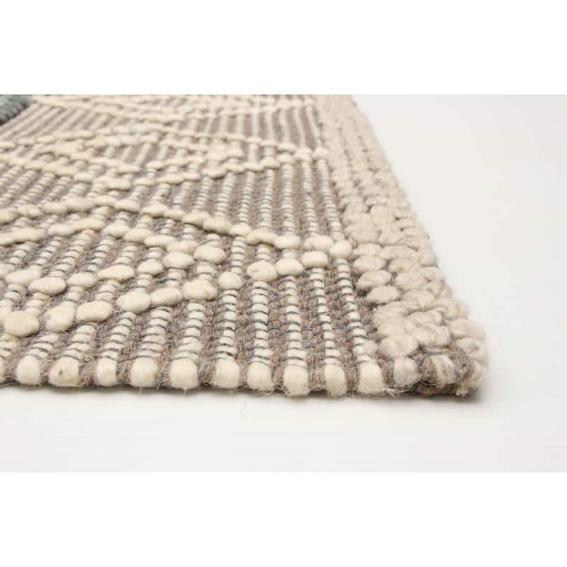 ECARPETGALLERY Braid weave Sienna Brown Wool Rug - 6'1 x 8'11