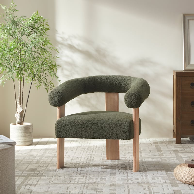 Accent Chair Living Room Chair with Solid Wood Frame