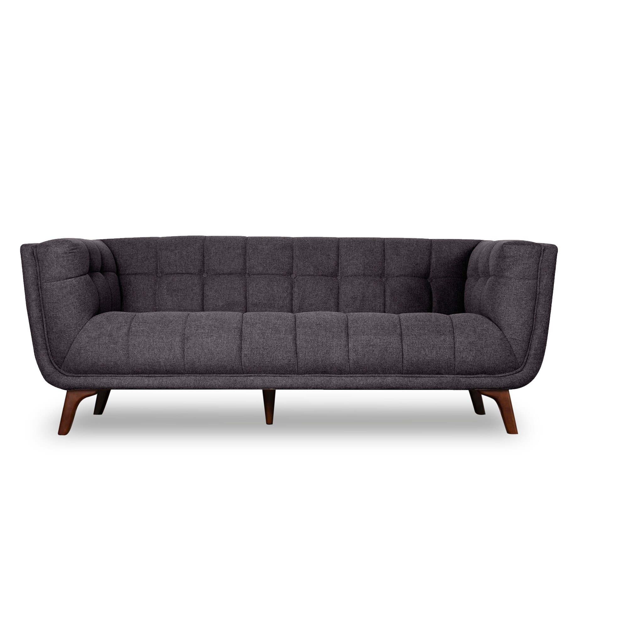 Ashcroft Kameron Mid-Century Modern Tufted Back Fabric Sofa