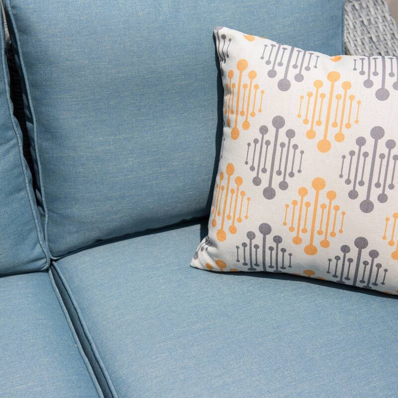 Corvus Martinka 4-Piece Outdoor Wicker Seating Set with Aluminum Frame