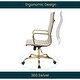 preview thumbnail 28 of 42, LeisureMod Harris High-Back Leather Office Chair With Gold Frame
