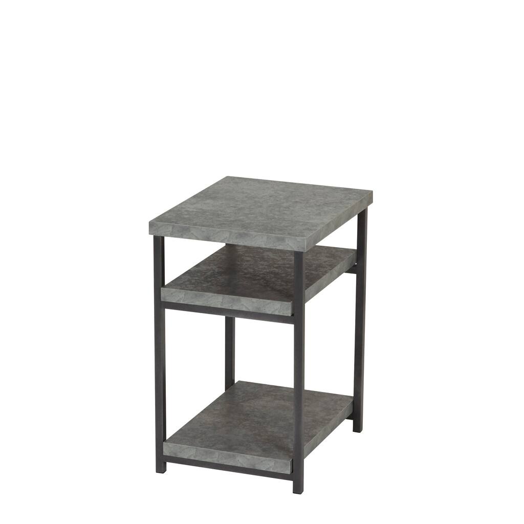 Household Essentials Carbon Loft Shikibu Faux Slate Side Table - 23.6'' x 14.76''