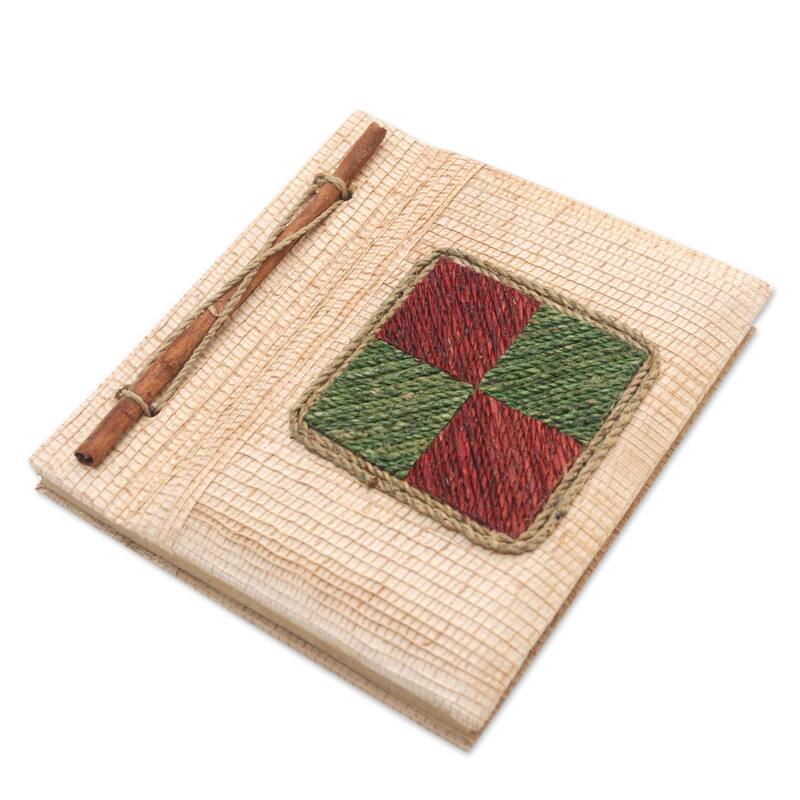 Novica Handmade Chromatic Nature Natural Fiber Journal