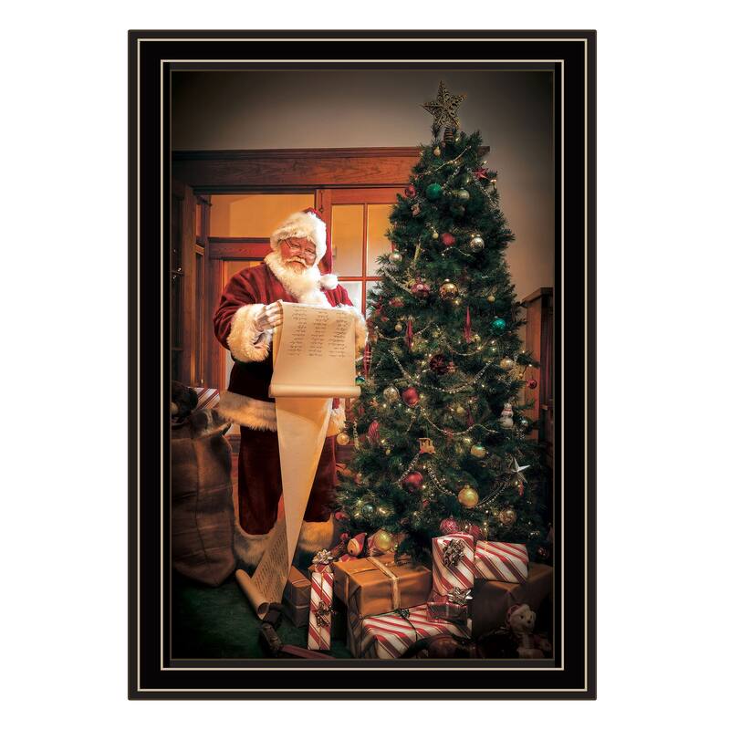 TrendyDecor4U Contemporary "Naughty Or Nice?" Framed Print Wall Art - Multi