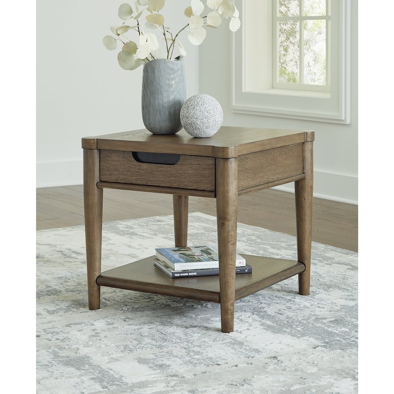 Signature Design by Ashley Roanhowe Brown End Table - 24"W x 26"D x 24"H