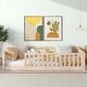 preview thumbnail 2 of 55, Floor Platform Bed with Fence without Door Natural