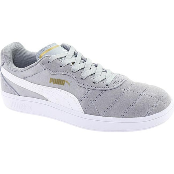 white and gold puma sneakers