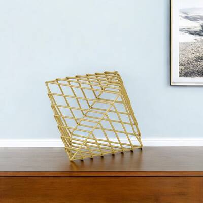 HomeRoots 8" Gold Cast Iron Modern Abstract Tabletop Sculpture - 10.5' X '8' X '8