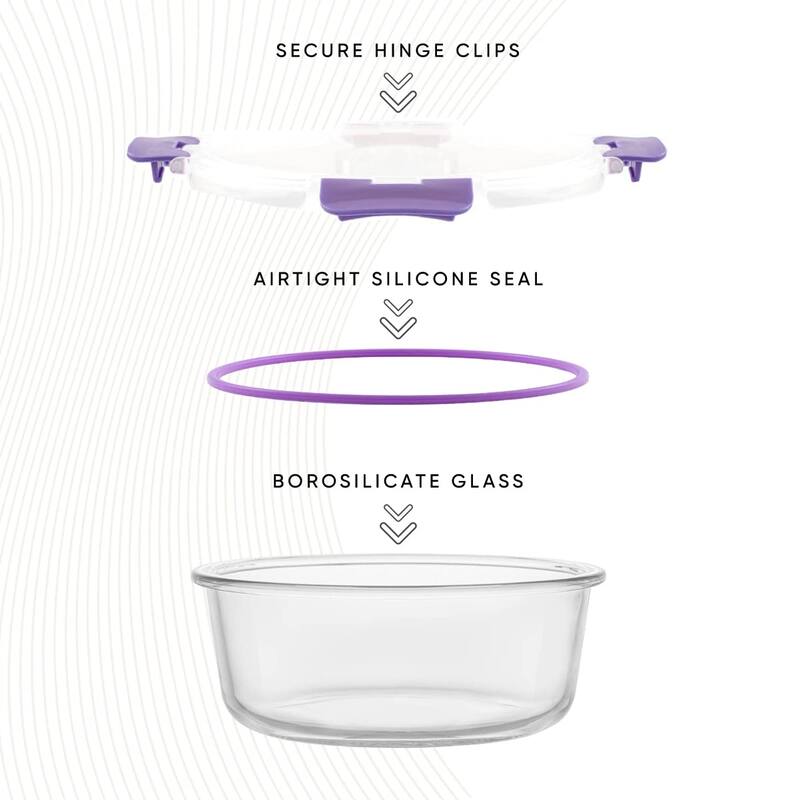 24pc Borosilicate Glass Storage Containers with Lids. 12 Airtight, Freezer Safe Food Storage Containers, Pantry Kitchen Storage