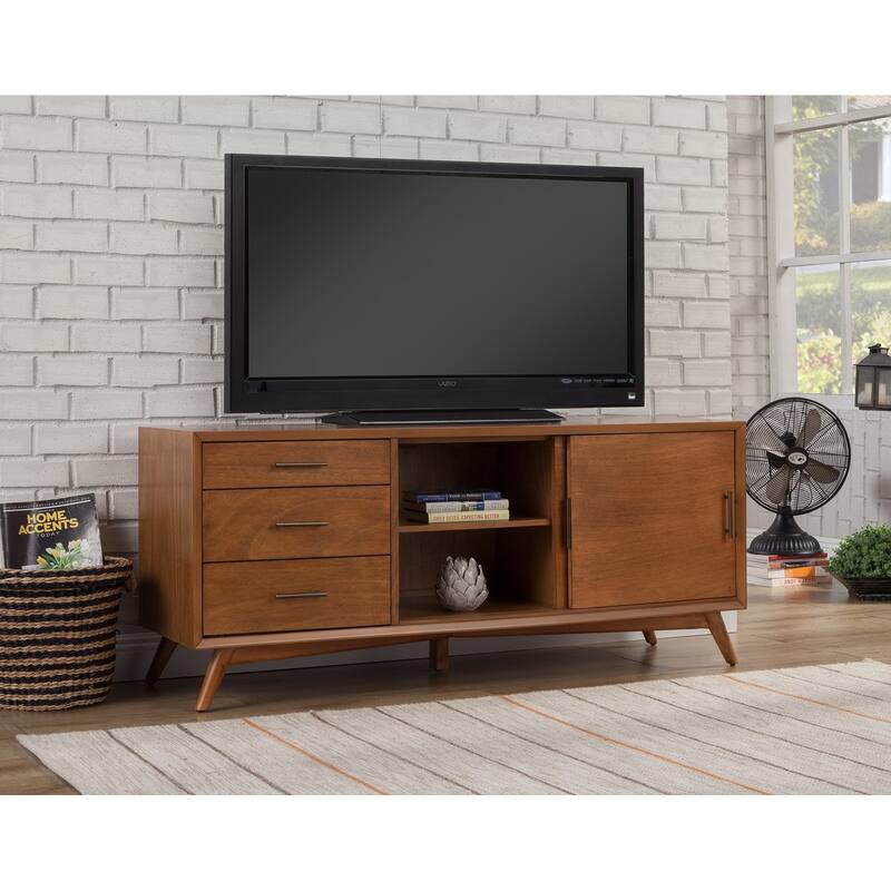 Flair 64" Acorn Mid Century Mod TV Console - 27" x 64" x 19"