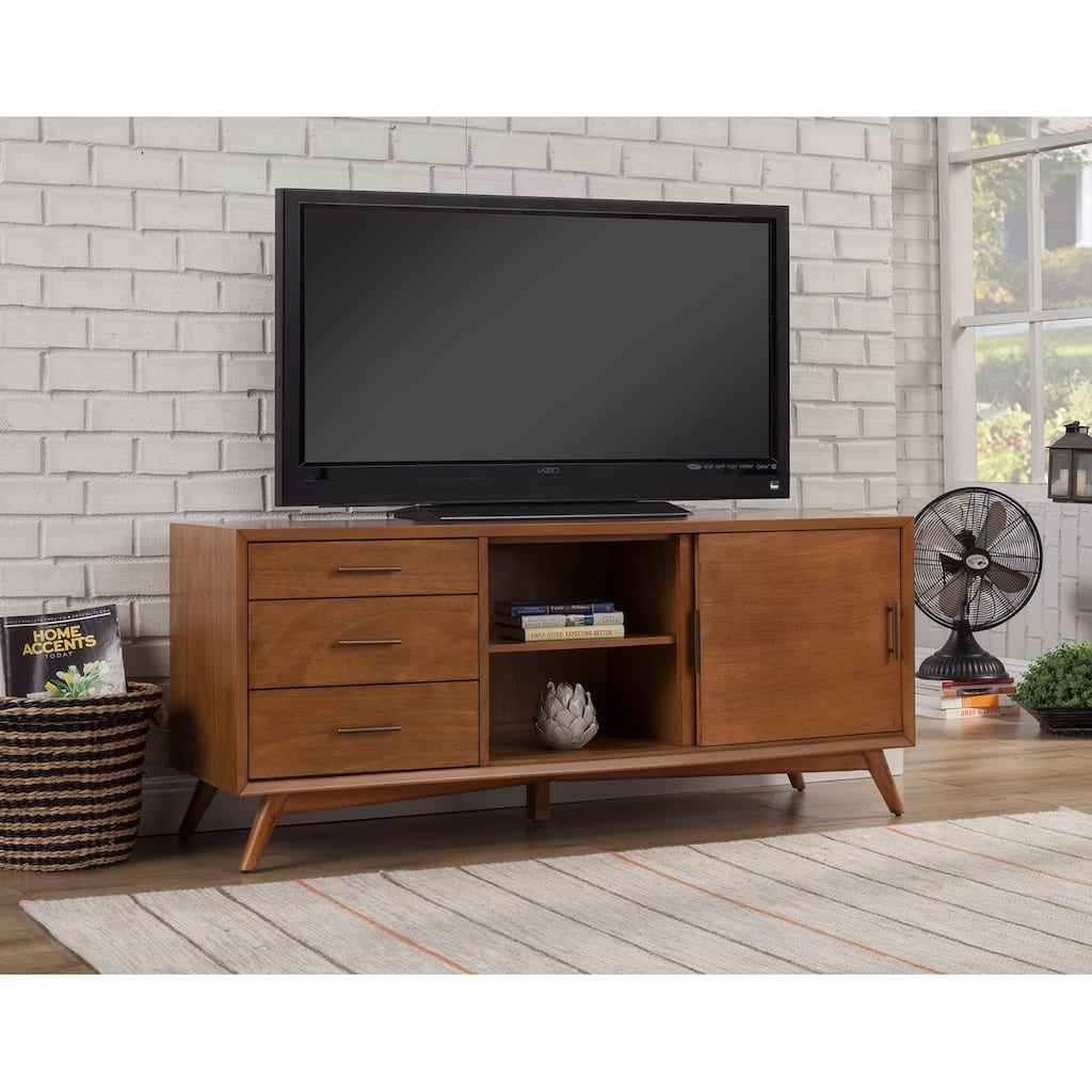 Flair 64" Acorn Mid Century Mod TV Console - 27" x 64" x 19"